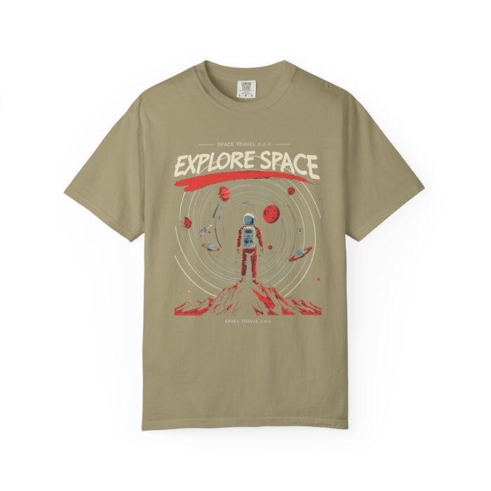 Explore Space Unisex Garment-Dyed T-Shirt | Adventure & Travel Theme - Image 25