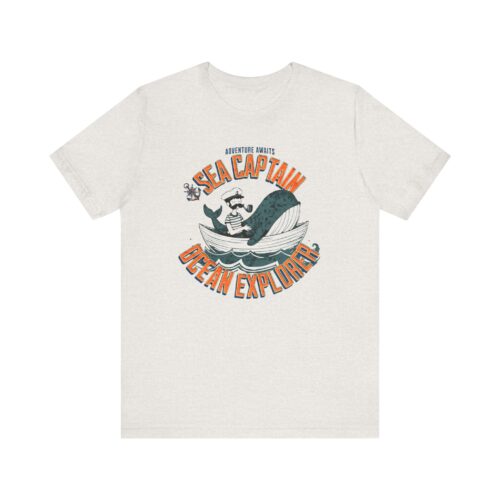 Sea Captain Adventure Tee, Unisex Jersey Shirt, Ocean Explorer T-shirt, Nautical Gift, Casual Wear, Summer Top