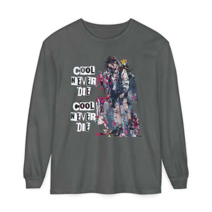 Cool never die Garment-dyed Long Sleeve T-Shirt - Image 53