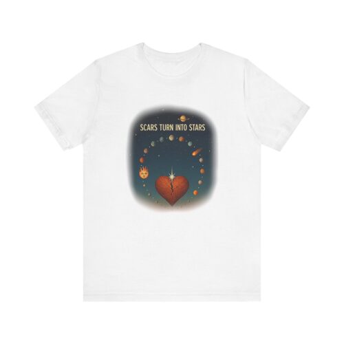 Scars Turn Into Stars Unisex Jersey Tee - Inspirational Meditation Shirt