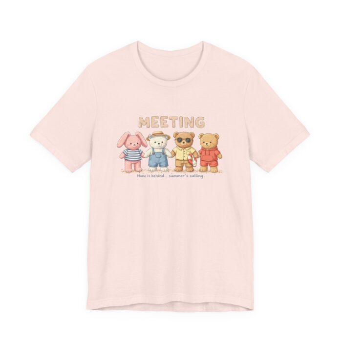 Cute Animal Meeting Tee, Short Sleeve T-Shirt for Kids and Adults, Perfect Gift for Family Gatherings, Birthdays, Friendship [...] - Image 8