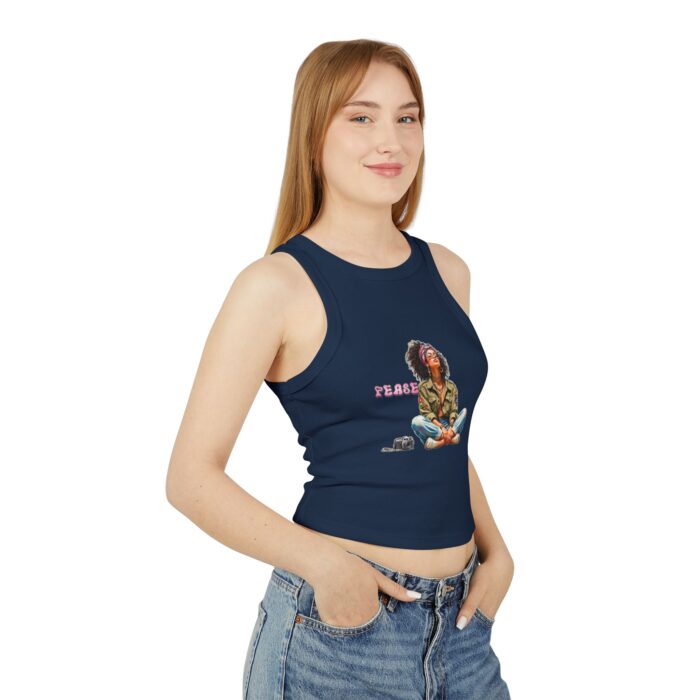 Peaceful Vibes Women's Micro Rib Racer Tank Top, Summer Crop Top, Festival Wear, Yoga Top, Inspirational Tee - Image 15