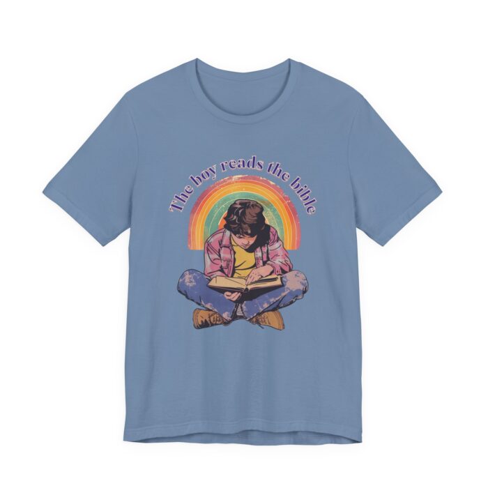 The boy reads the bible Unisex Tee - Image 23