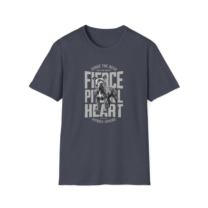 Fierce pitbull heart Unisex Softstyle T-Shirt - Image 21