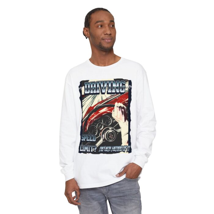 Driving Unisex Garment-dyed Long Sleeve T-Shirt - Image 11