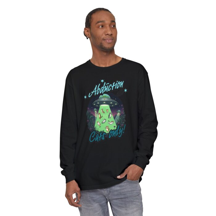 Abduction cats only! Unisex Garment-dyed Long Sleeve T-Shirt - Image 15