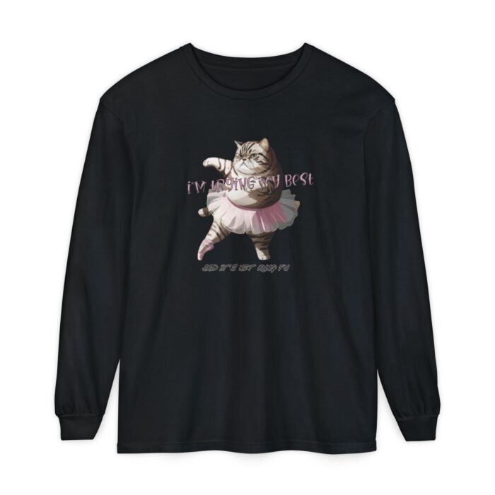 It's not kung fu Unisex Garment-dyed Long Sleeve T-Shirt - Image 53