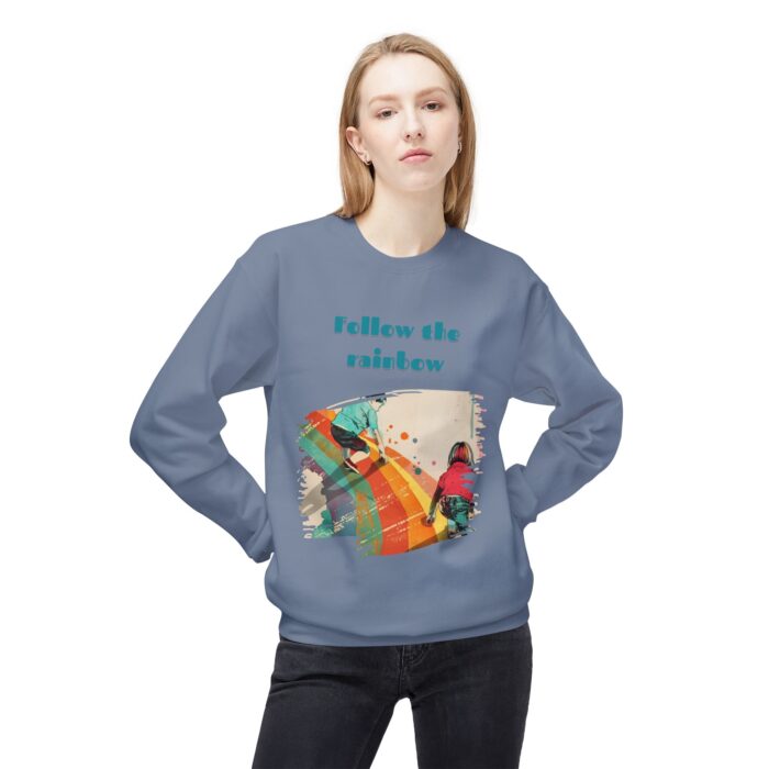 Follow the rainbow Unisex Midweight Softstyle Fleece Crewneck Sweatshirt - Image 47
