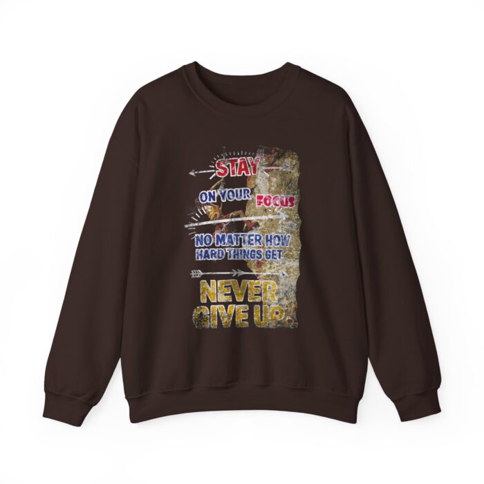 Never give up Unisex Heavy Blend™ Crewneck Sweatshirt