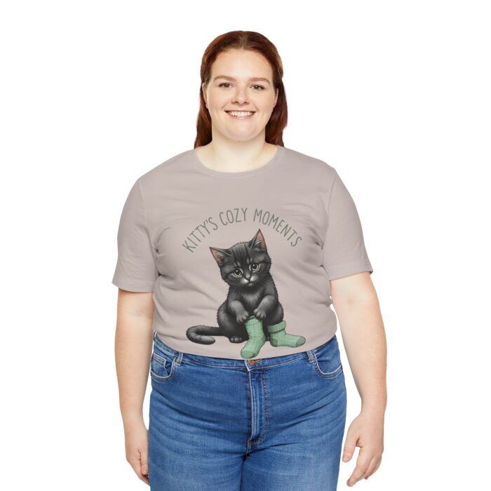 Cute Cat Jersey Tee - Kitty's Cozy Moments, Pet Lover Shirt, Gifts for Cat Owners, Animal Lover Apparel, Fun Cat Lover Tee - Image 53