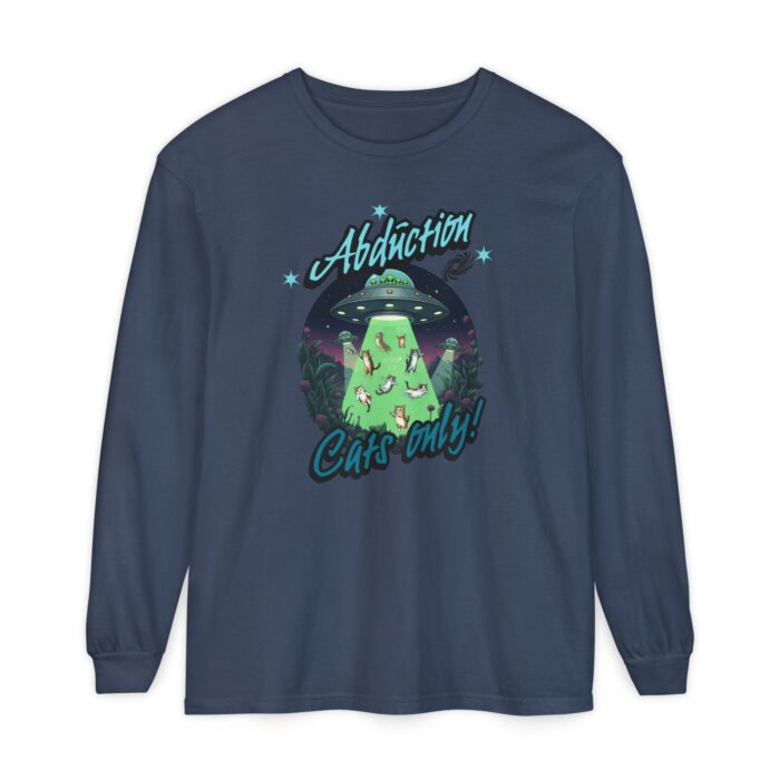 Abduction cats only! Unisex Garment-dyed Long Sleeve T-Shirt - Image 17