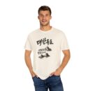 Korean-Inspired Unisex Garment-Dyed T-Shirt - Mountain Graphic Tee