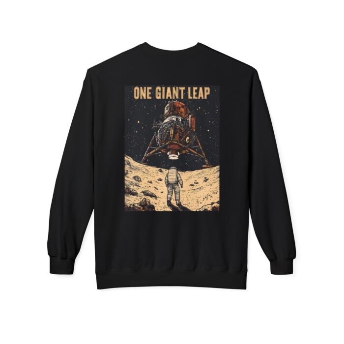 One giant leap Unisex Midweight Softstyle Fleece Crewneck Sweatshirt - Image 2
