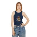 Peaceful Vibes Women's Micro Rib Racer Tank Top, Summer Crop Top, Festival Wear, Yoga Top, Inspirational Tee