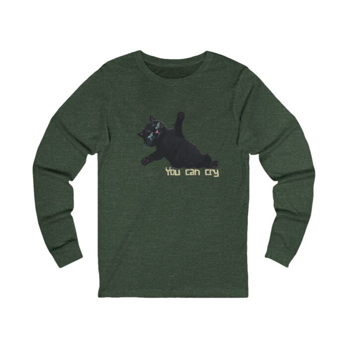 You can cry Unisex Jersey Long Sleeve Tee - Image 5