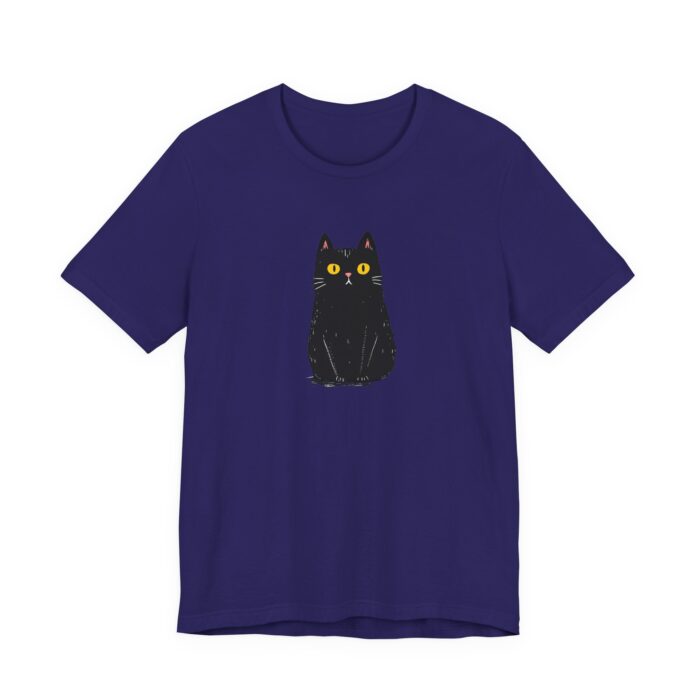 Cute Black Cat Unisex Tee, Cat Lover Shirt, Pet Lover Gift, Halloween Clothing, Everyday Comfort Tee - Image 20