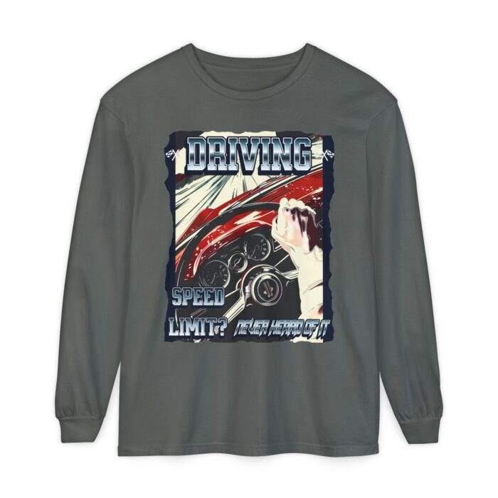 Driving Unisex Garment-dyed Long Sleeve T-Shirt - Image 53