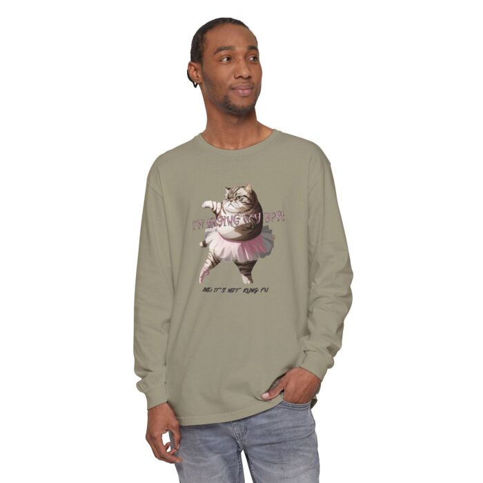 It's not kung fu Unisex Garment-dyed Long Sleeve T-Shirt - Image 31