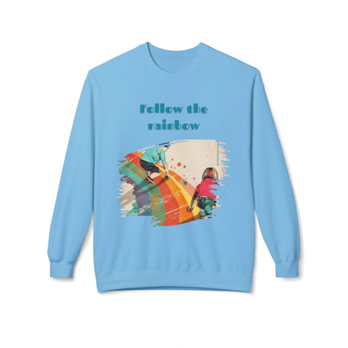 Follow the rainbow Unisex Midweight Softstyle Fleece Crewneck Sweatshirt - Image 41