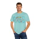 Happy Vibes Unisex Garment-Dyed T-Shirt, Summer Outfit, Beach Day Tee, Gift for Friends, Relaxing T-Shirt, Holiday Apparel
