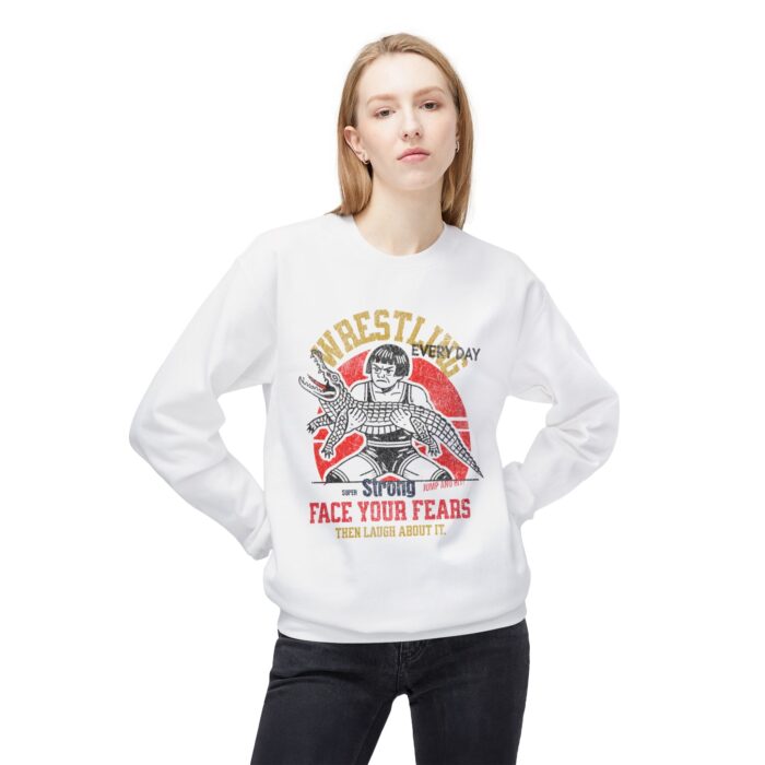 Face your fears Unisex Midweight Softstyle Fleece Crewneck Sweatshirt - Image 7