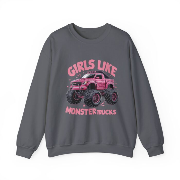 Girls like monster trucks Unisex Heavy Blend™ Crewneck Sweatshirt - Image 17