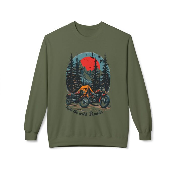 Ride the wild roads Unisex Midweight Softstyle Fleece Crewneck Sweatshirt - Image 29