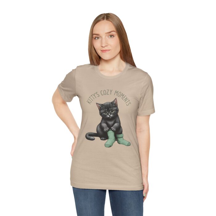 Cute Cat Jersey Tee - Kitty's Cozy Moments, Pet Lover Shirt, Gifts for Cat Owners, Animal Lover Apparel, Fun Cat Lover Tee - Image 45