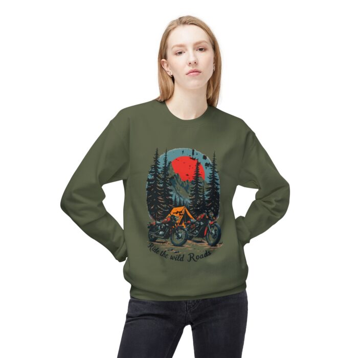 Ride the wild roads Unisex Midweight Softstyle Fleece Crewneck Sweatshirt - Image 31