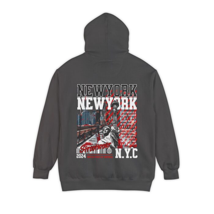 New York Streetwear Unisex Garment-Dyed Hoodie - Image 6