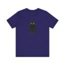 Cute Black Cat Unisex Tee, Cat Lover Shirt, Pet Lover Gift, Halloween Clothing, Everyday Comfort Tee
