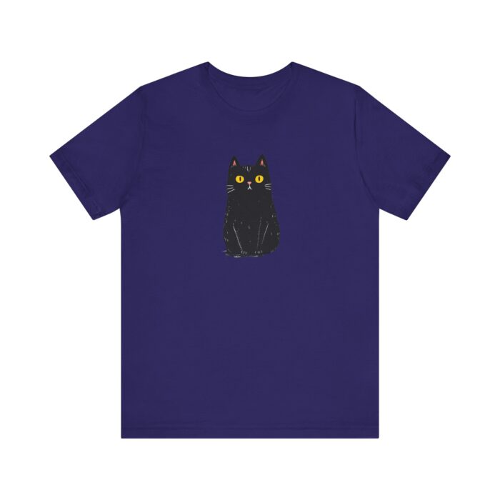 Cute Black Cat Unisex Tee, Cat Lover Shirt, Pet Lover Gift, Halloween Clothing, Everyday Comfort Tee - Image 18