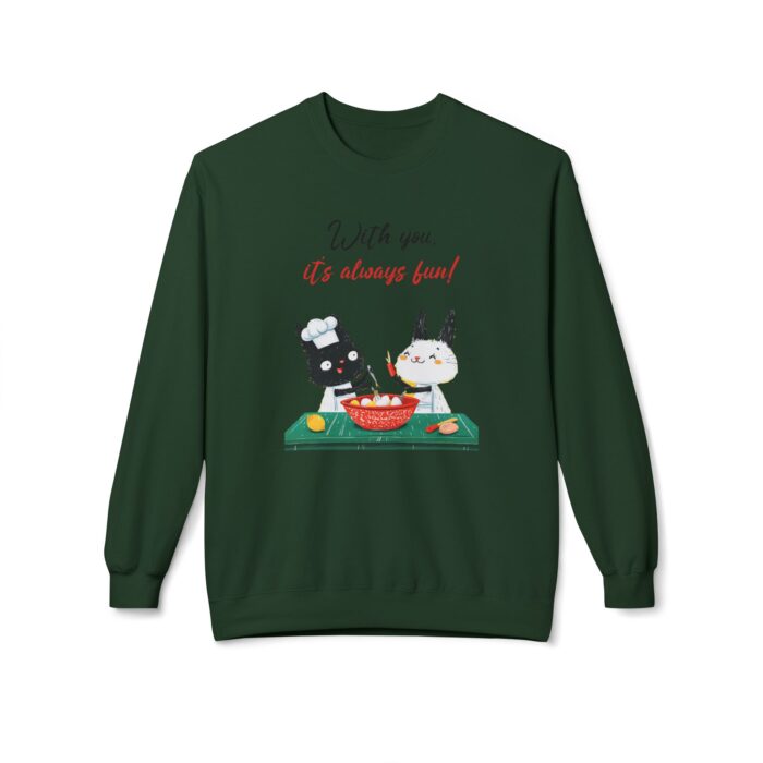 With you it's always fun Unisex Midweight Softstyle Fleece Crewneck Sweatshirt - Image 33