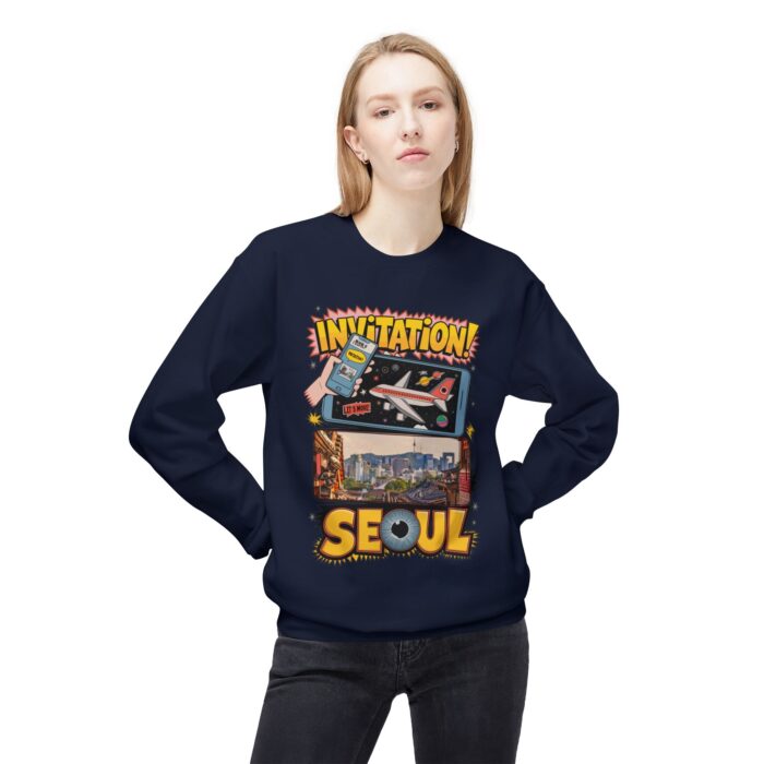 Invitation Seoul Unisex Midweight Softstyle Fleece Crewneck Sweatshirt - Image 3