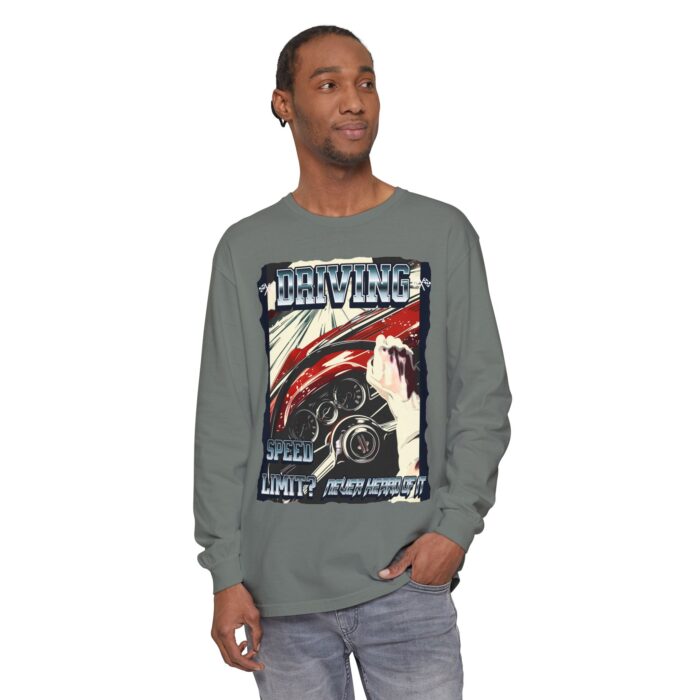 Driving Unisex Garment-dyed Long Sleeve T-Shirt - Image 31