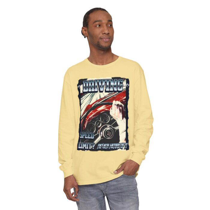 Driving Unisex Garment-dyed Long Sleeve T-Shirt - Image 27