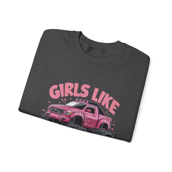 Girls like monster trucks Unisex Heavy Blend™ Crewneck Sweatshirt - Image 11