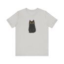 Cute Black Cat Unisex Tee, Cat Lover Shirt, Pet Lover Gift, Halloween Clothing, Everyday Comfort Tee