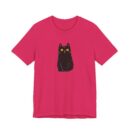 Cute Black Cat Unisex Tee, Cat Lover Shirt, Pet Lover Gift, Halloween Clothing, Everyday Comfort Tee