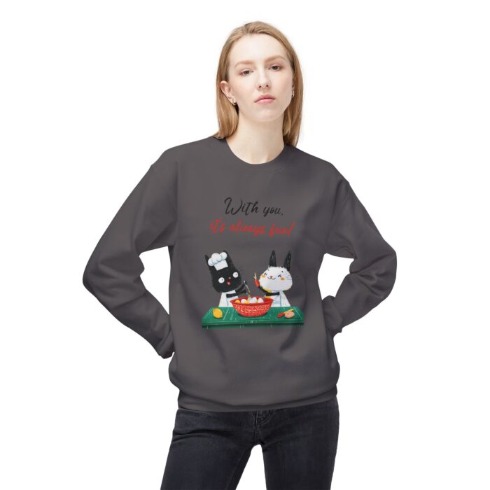With you it's always fun Unisex Midweight Softstyle Fleece Crewneck Sweatshirt - Image 43