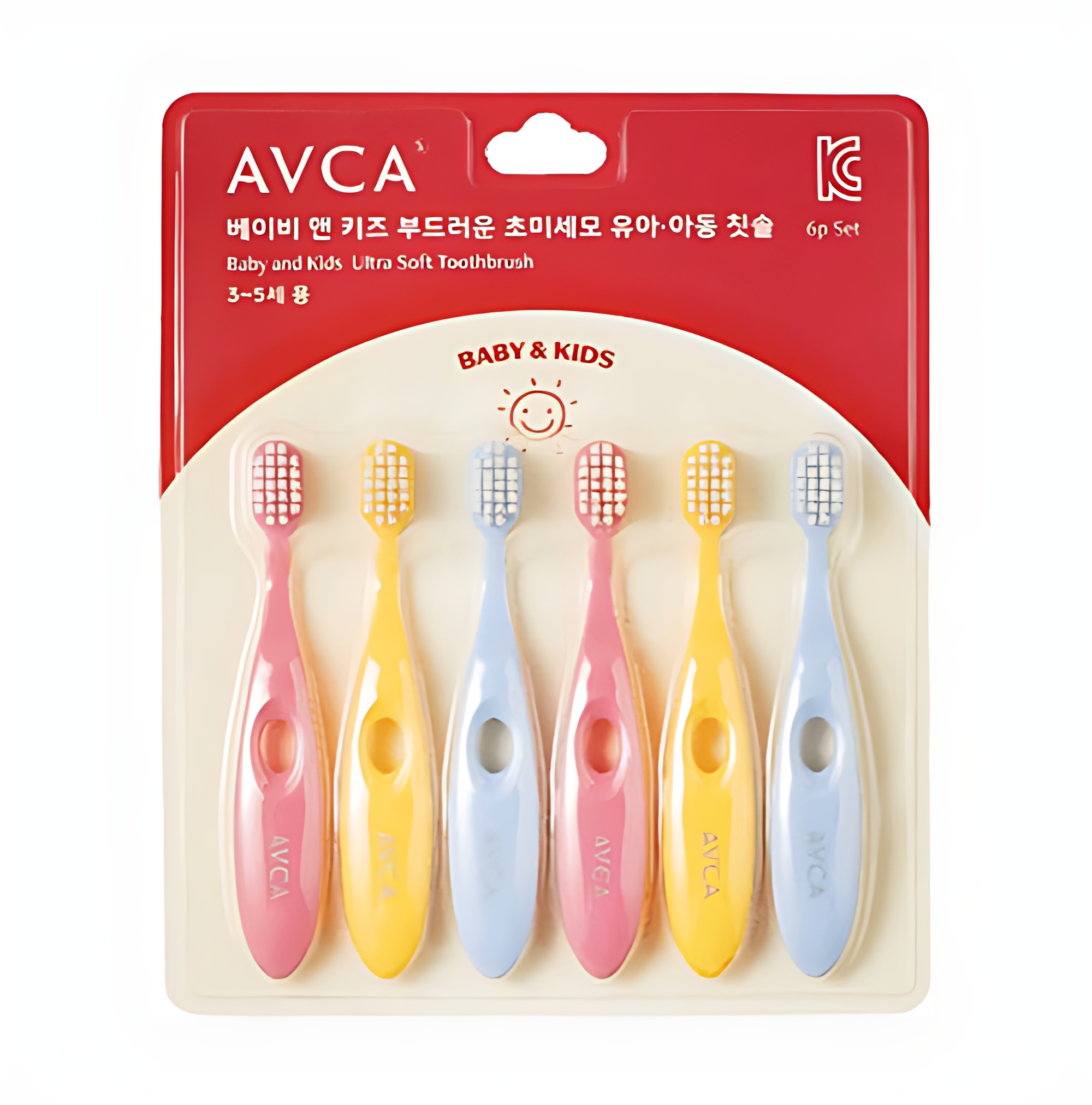 AVCA Baby Kids Soft Ultra-Fine Bristles Infant Toddler Toothbrush 6 Pieces *2ea - Baby & Kids Care