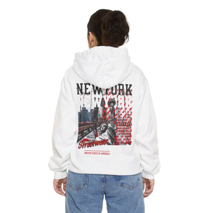 New York Streetwear Unisex Garment-Dyed Hoodie - Image 4