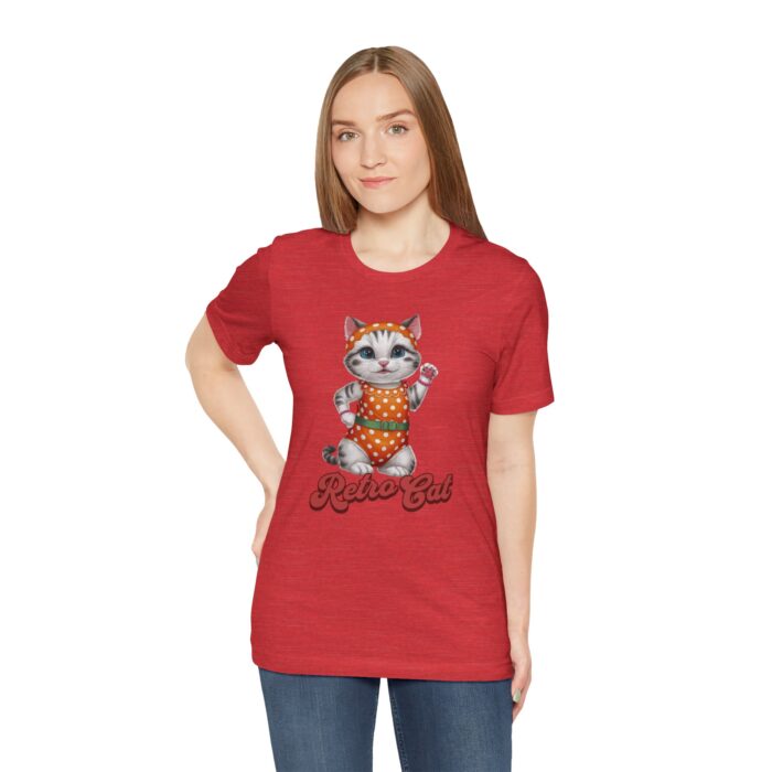 Retro Cat Unisex Tee, Fun Cat Shirt, Summer Vibes T-Shirt, Gift for Cat Lovers, Cute Animal Apparel - Image 53