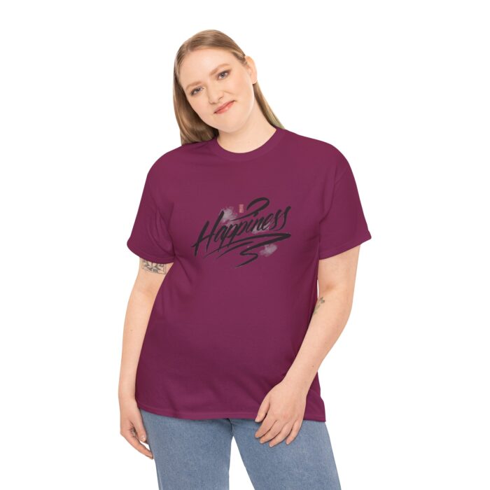 Happiness Unisex Heavy Cotton Tee - Comfortable Daily Wear - Image 43