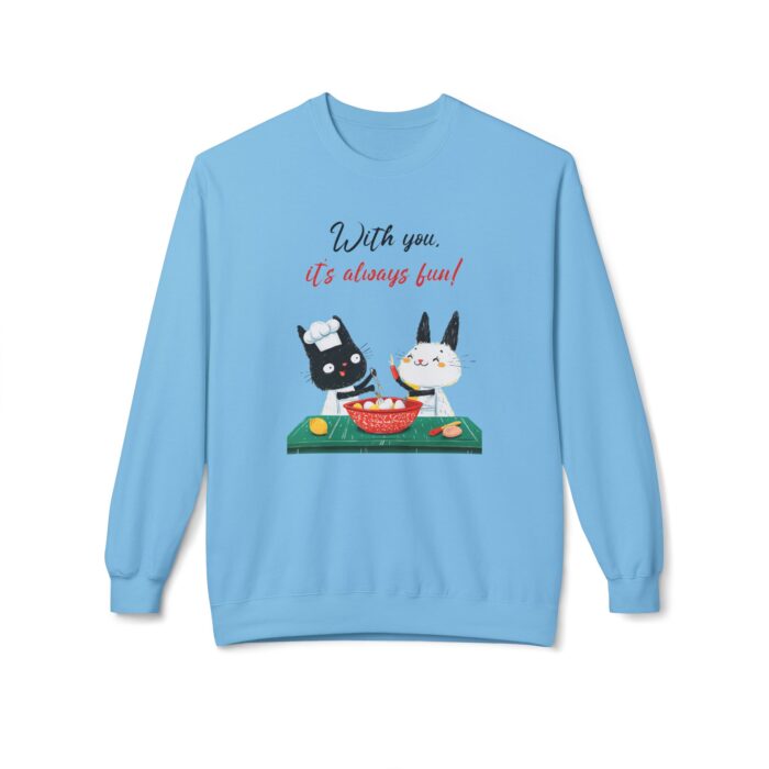 With you it's always fun Unisex Midweight Softstyle Fleece Crewneck Sweatshirt - Image 37