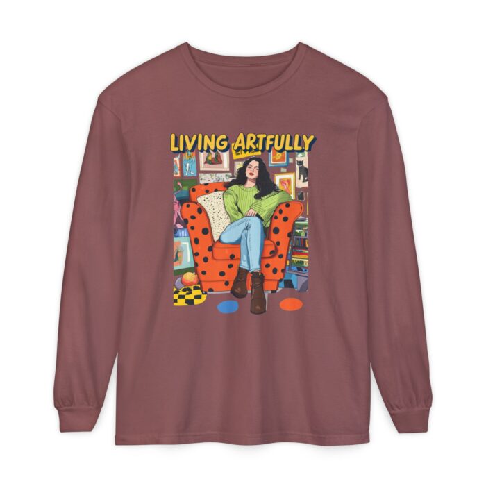 Living Artfully Unisex Garment-dyed Long Sleeve T-Shirt - Image 29