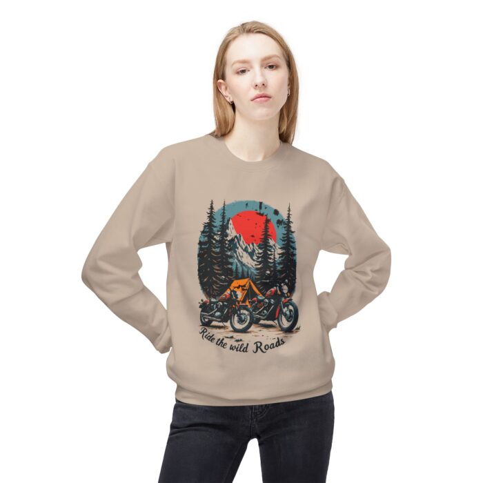 Ride the wild roads Unisex Midweight Softstyle Fleece Crewneck Sweatshirt - Image 27