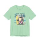West Coast Beach Bear Tee, Summer Shirt, Surfing T-Shirt, Cute Animal Apparel, Vacation Outfit, Gift for Beach Lovers