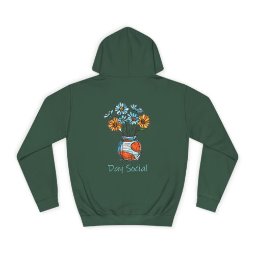 Day Social Unisex College Hoodie, Casual Wear, College Apparel, Gift for Students, Cozy Sweatshirt for Social Gatherings