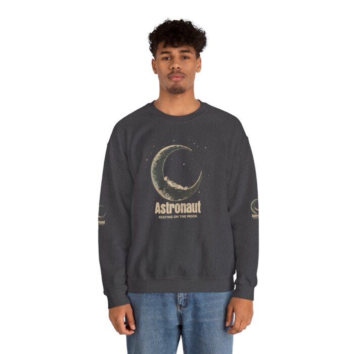Astronaut Resting on the Moon  Unisex Heavy Blend™ Crewneck Sweatshirt - Image 5